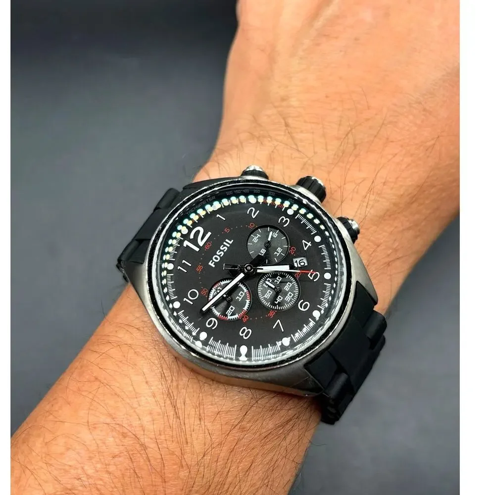 Fossil Flight CH2697 Chronograph Black Dial 46mm Men’s Watch